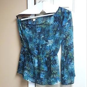 1 shoulder ladies blouse